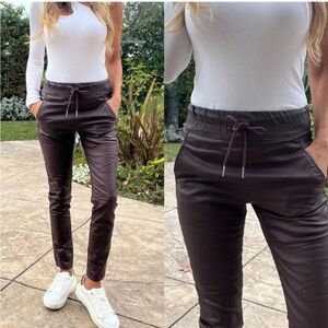 BEVY FLOG SHELY DRAWSTRING PANTS | PLUM/BURGUNDY VEGAN